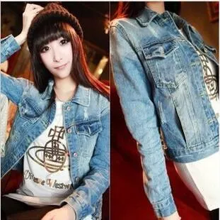 Vente en gros nouvelle mode printemps automne Vintage Denim vestes femmes Jeans manteau court dames Jean hauts pour filles Outwear Z8