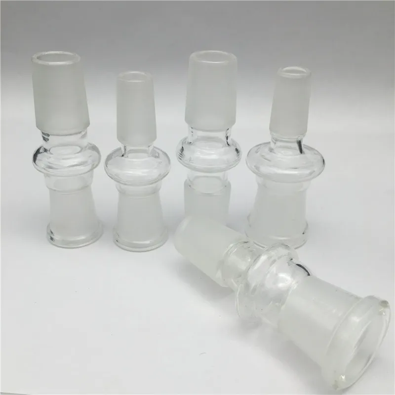 14mm 18mm glasbongadapter Tjock Pyrex vattenpipa hane hona bongadapter Dropdown Anslutningsrör för oljeriggar Rökvattenrör