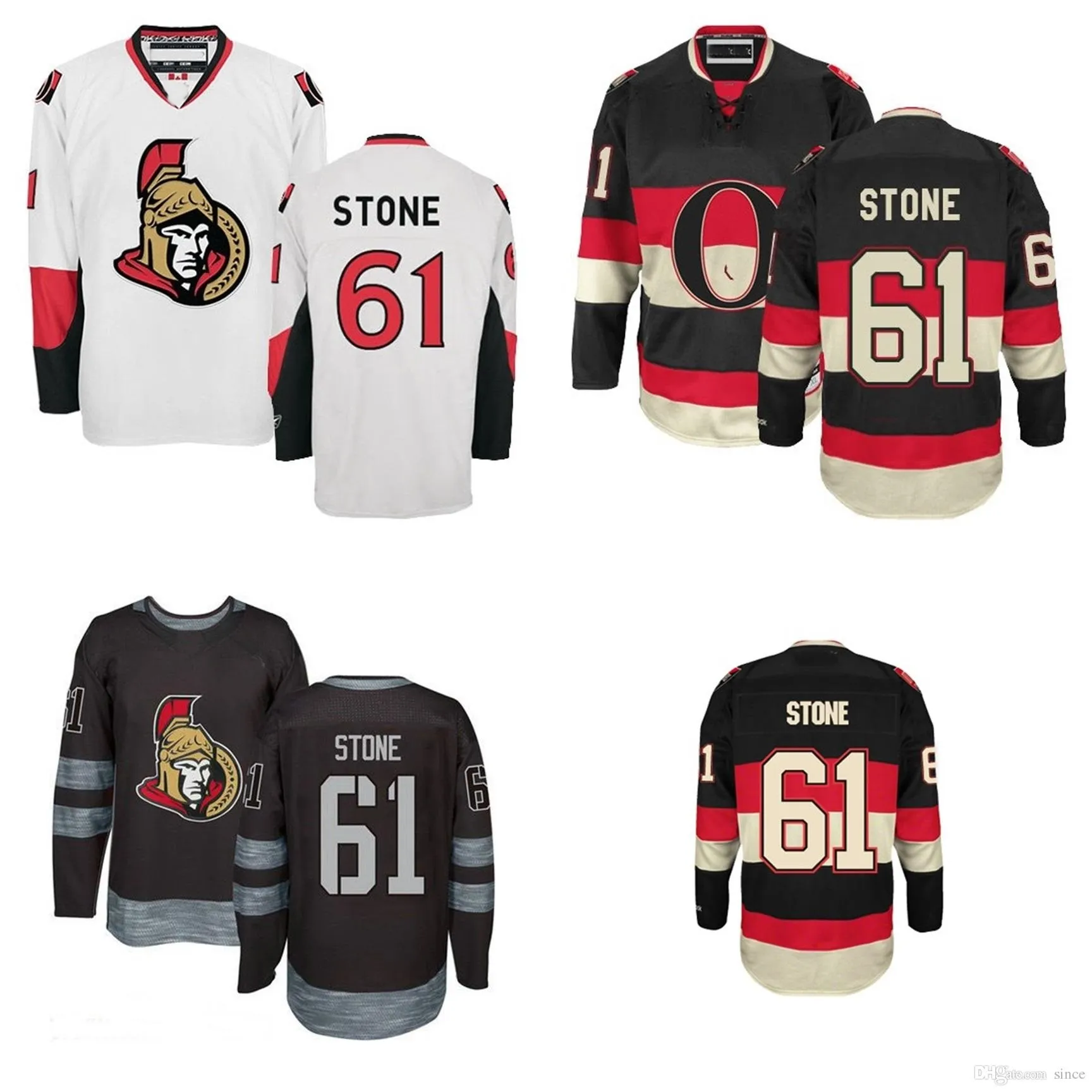Mens Ottawa Senators Jerseys 61 Mark Stone 100th Anniversary Jersey