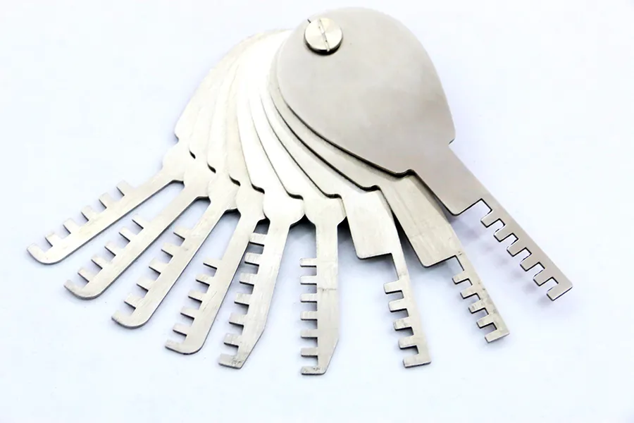 Folding Comb Lock Picks Verktyg Rostfritt Stål Lås Plocka Set Dubbelsidiga Lock Opener Locksmith Verktyg