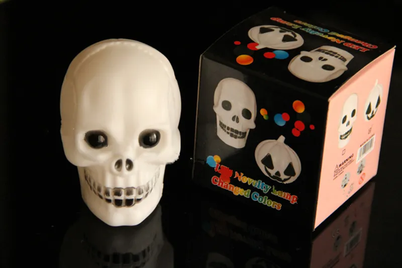 LED Pumpkin Skeleton Light Hallowmasクリスマスパーティー装飾プロップベッドサイドテーブルライト5cmハロウィーンランプ