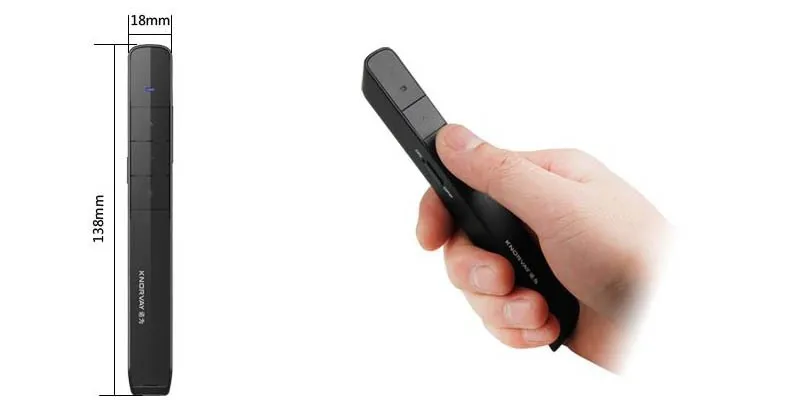 Neuankömmling Knorvay USB Wireless PPT-Fernbedienung Laserpointer Presenter PC Powerpoint PPT Presenter Umblättern Pen293R