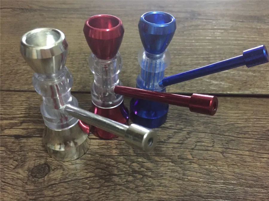 fashion Mini metal Protable Aluminum Hoohak smoking water pipes for herb tobacco smoking pipes Cheap bongs 