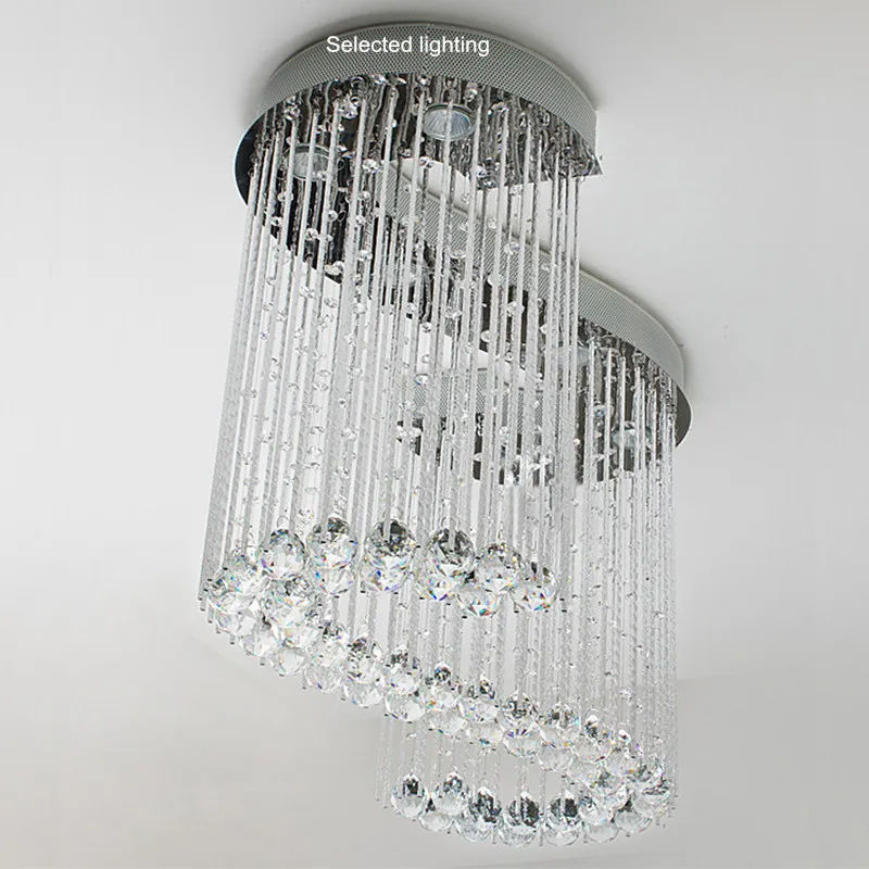 6 light Crystal Chandelier Lighting Fixture Small Clear Crystal Lustre Lamp for Aisle Stair Hallway corridor porch light