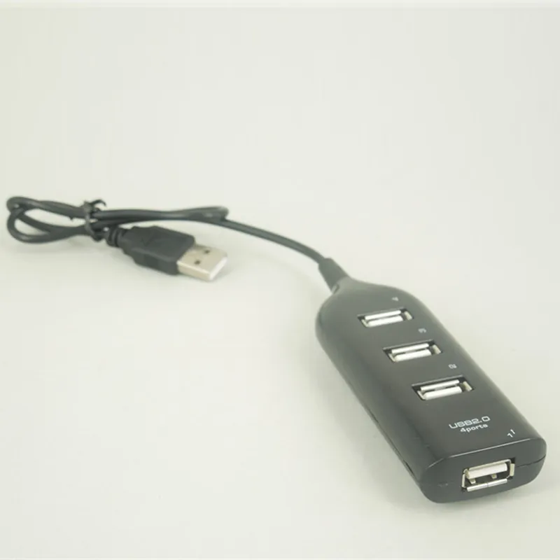 4 Port High Speed Mini USB 2.0 Hub For Laptop PC 480Mbps USB Hubs with 100cm Cable