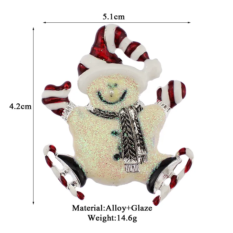 2017 Christmas brooches rhinestone enamel crystal snowman tree Shoes Bells penguin Brooch Pins For women s Fashion Jewelry in Bulk 