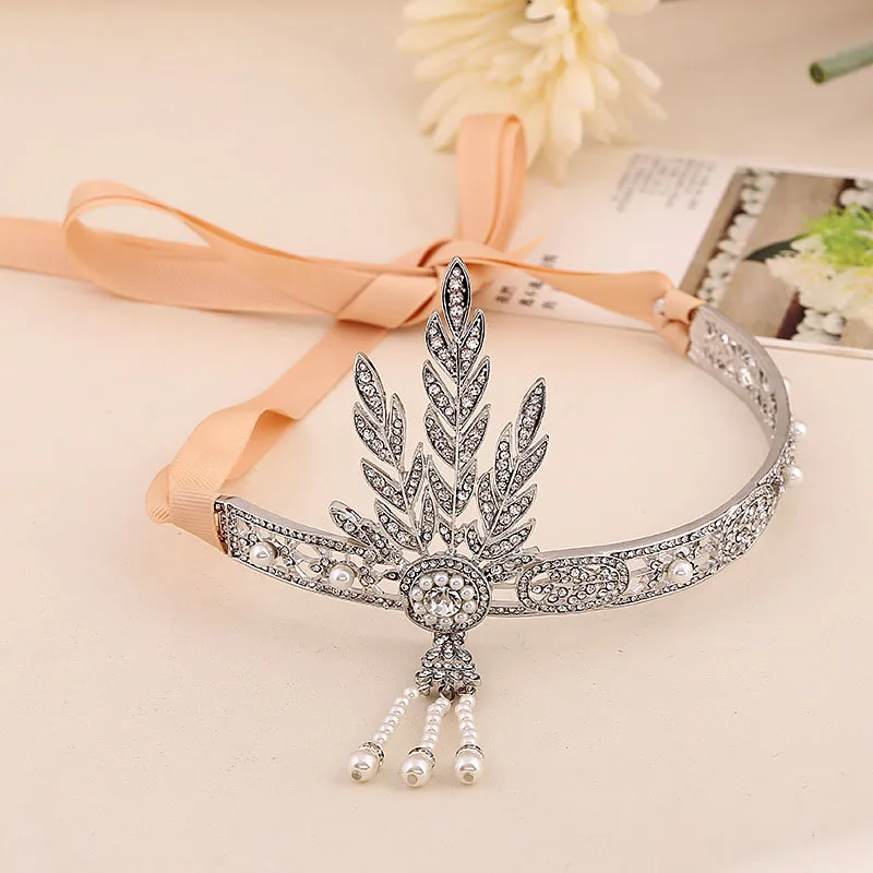 SWEETV 1920s Grande Gatsby Set di accessori per donne, fascia per capelli flappe