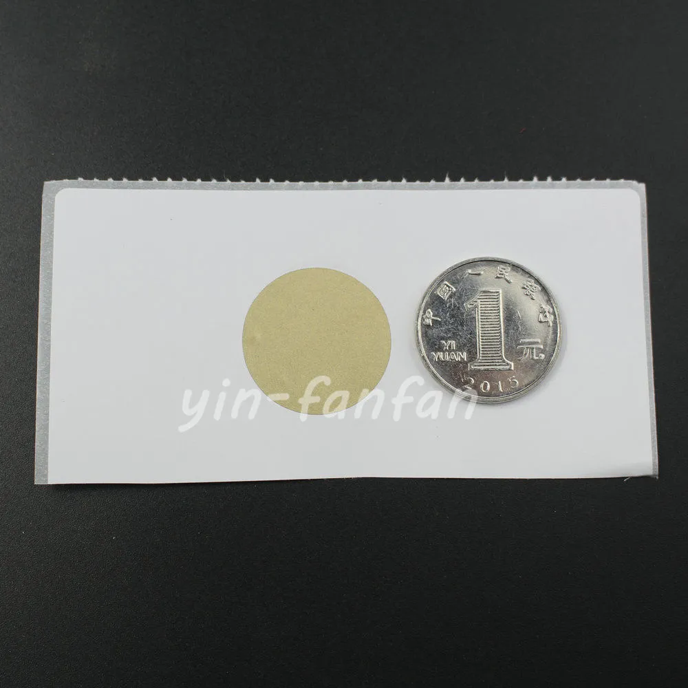 1000 Stuks Kras Sticker 2525mm 1quot Ronde Goud Kleur Blanco Games Tickets Favor6925836