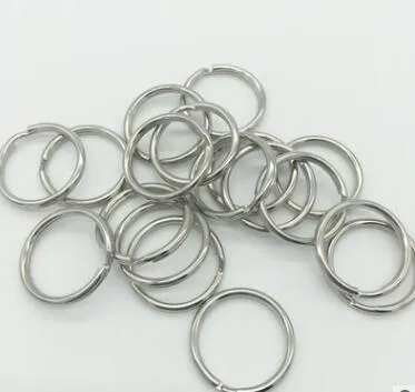 Split Keychains Ring Nyckelring 25mm Key Ring Chain Loop Pocket Photo Clasps Connectors Silver