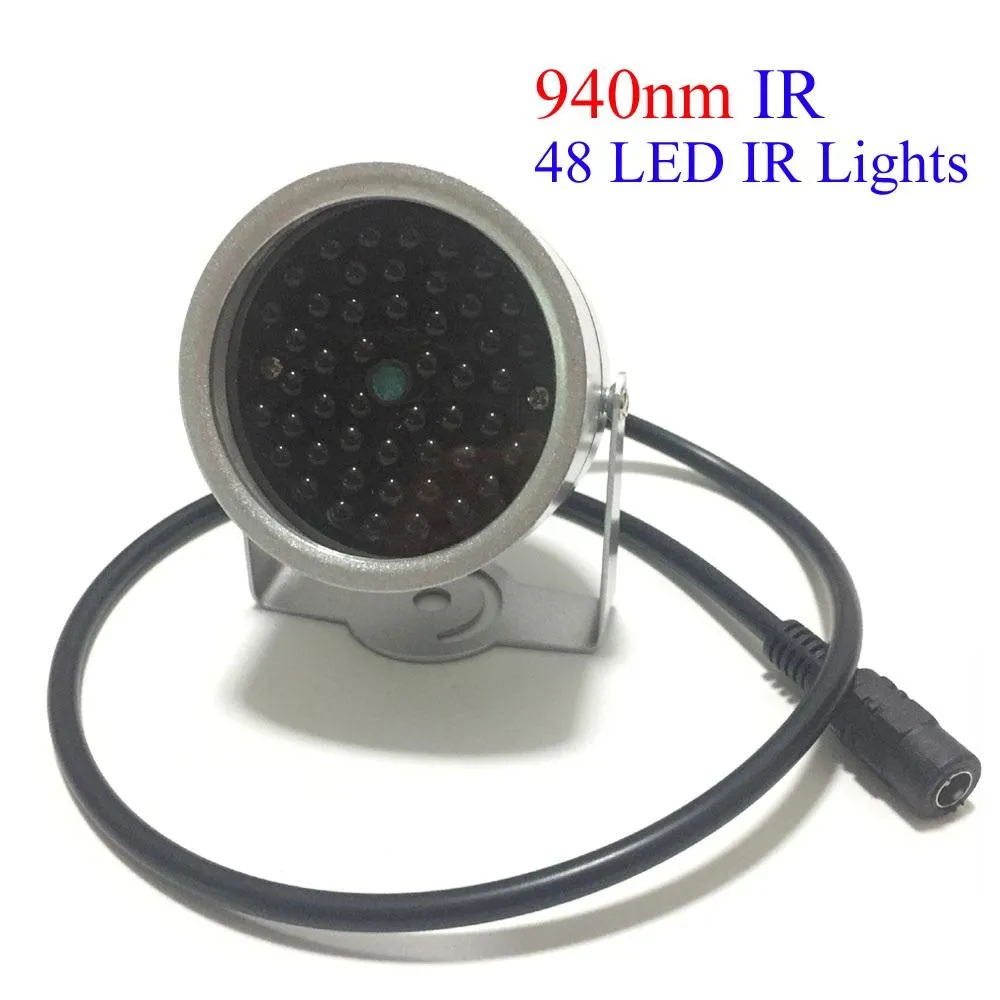 Yeni Görünmez aydınlatıcı 940NM kızılötesi 60 Derece 48 LED IR Işıklar CCTV Güvenlik 940nm IR Kamera için (Hiçbir 12V1A güç Içermez)