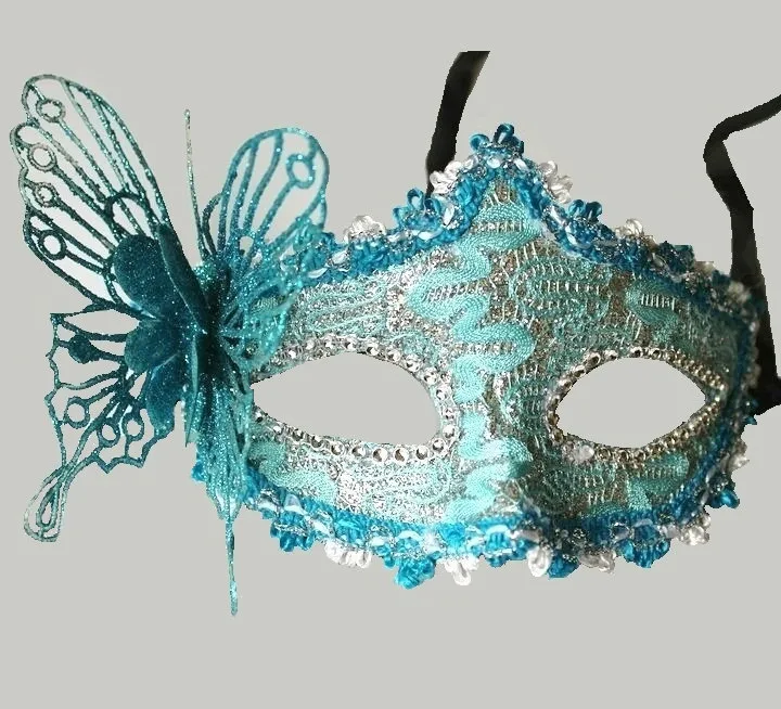 2016 Halloween Masquerade Half Gezichtsmasker Venetiaanse Masker Poeder Princess Dimensional Butterfly Mask 7 stijlen Gratis verzending