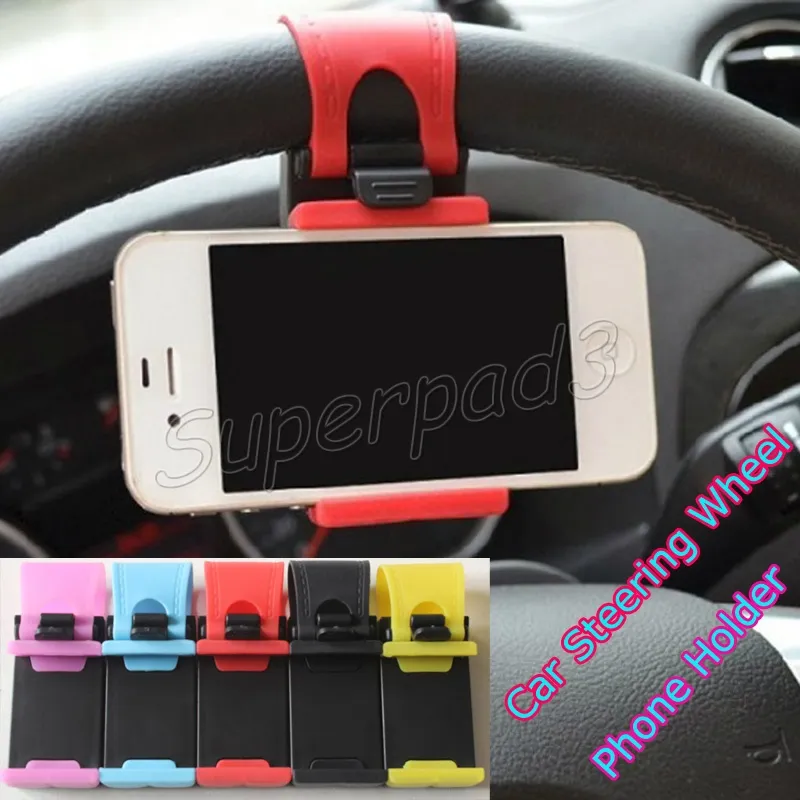Универсальный автомобильный рулевой колесо держатель телефона держатель для мобильного телефона PDA GPS MP4 MP5 подставка для устройства ширина кронштейна MAX 85см с розничной упаковкой