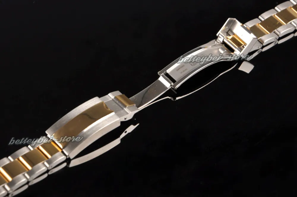 20 -миллиметровое новое промежуточное золотополированное и матовое изгибное изогнутое конец браслеты для часовых ремешков для подрастающего браслета Oysterflex 9995936