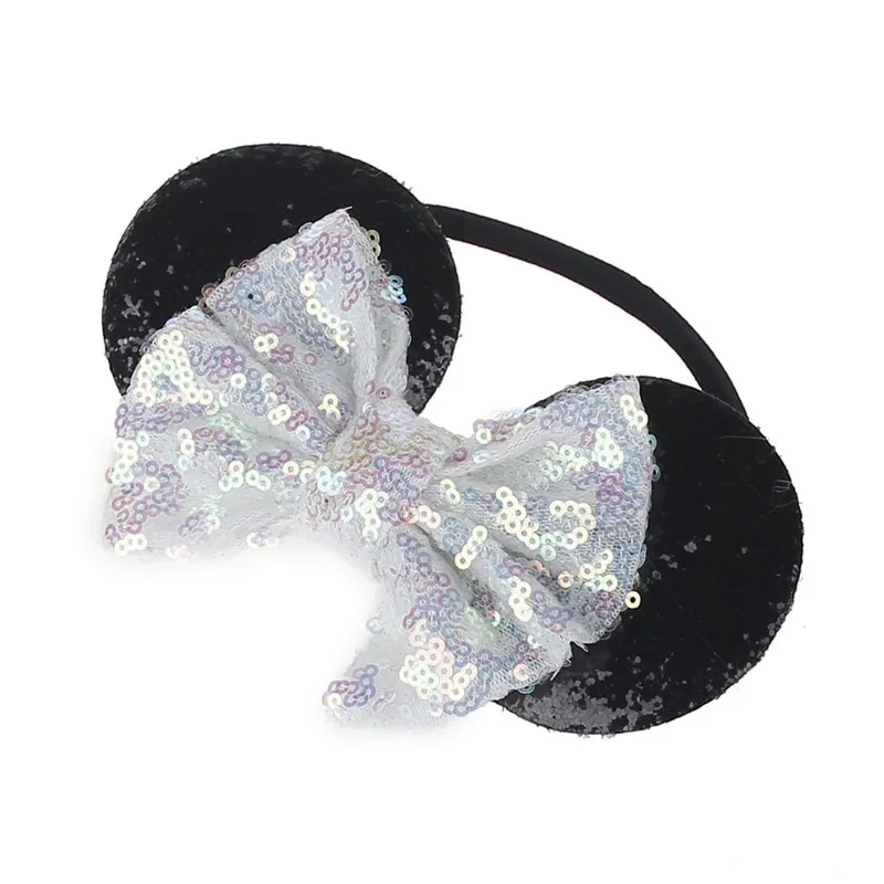 Bébé Bandeaux Sequin Souris Oreille Bandeau Grand Arc Enfants Enfants Cheveux Accessoires Bébé Filles Nylon Bandeaux anniversaire fournitures A08