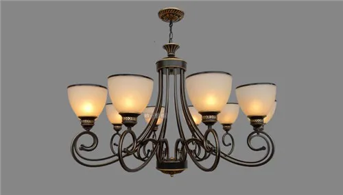 LRE035 Lampade a sospensione country Lampadario in ferro dal design semplice moderno moderno europeo americano classico