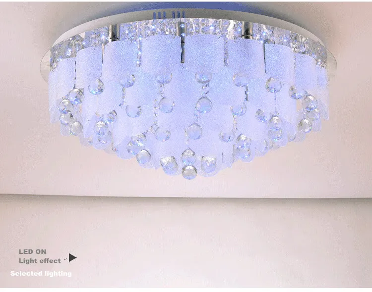 Modern Crystal Chandelier Lights LED Crystal lamp K9 Cristal Glass Pendant Chandelier Modern Home Decoration Remote Control 110V 220V