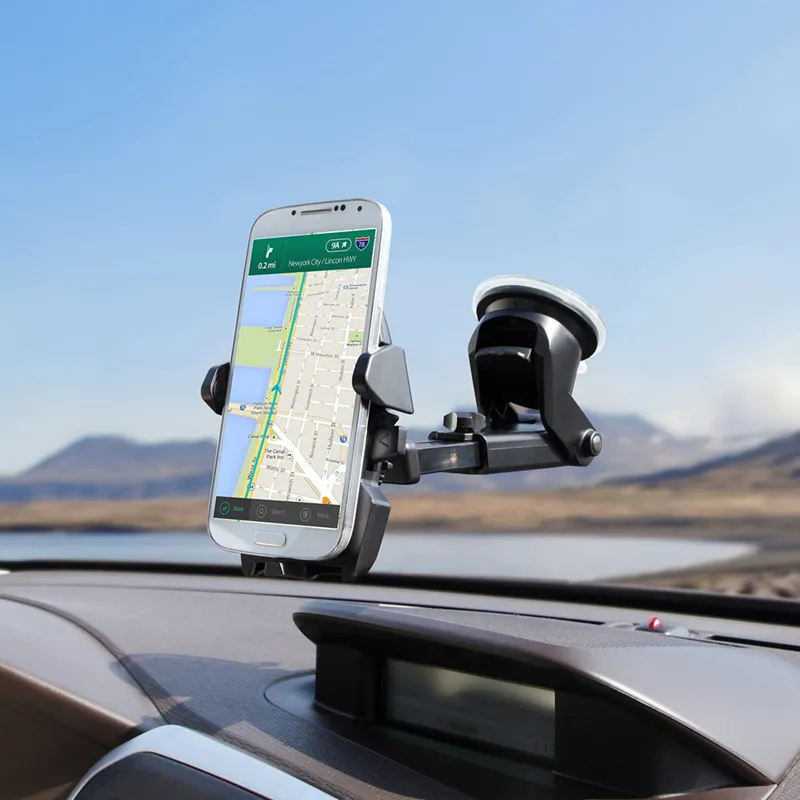 Evrensel Mobil Araba Telefon Tutucu 360 Derece Ayarlanabilir Pencere Ön Cam Gösterge Tablosu Tutucu Tüm Cep Telefonu GPS Tutucuları 3567512