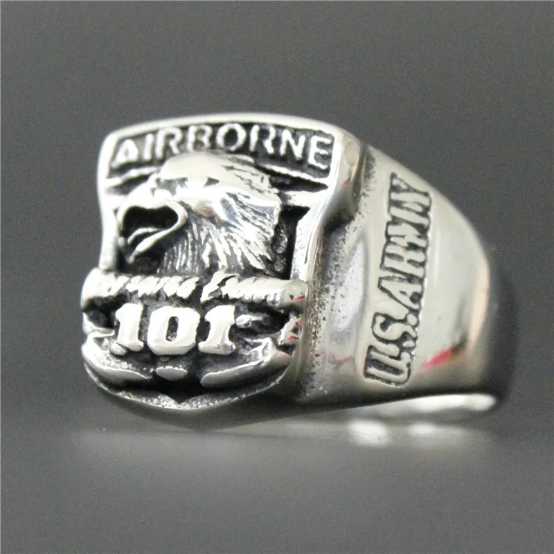 Caldo!! Nuovo design USA Army Ring in acciaio inossidabile 316L Man Boy Real Men Punk Style Eagle Ring