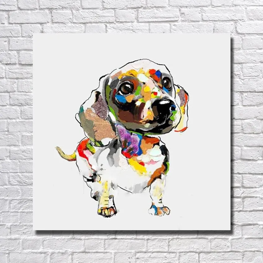 Dog DIY Digital pittura With Frame dipinto a mano da parete pittura Animal Cloth pittura soggiorno pittura decorazione domestica 40 * 50 cm 