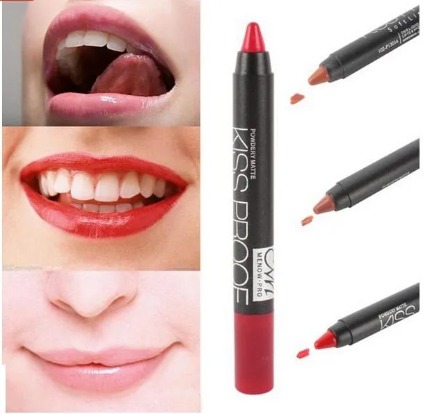 2016 New Makeup Mn Nontick Cup Not Fade Crayonstyle Lip Pen Kissproof Batom 소프트 립스틱 내구성 키스 방수 방수 6559436
