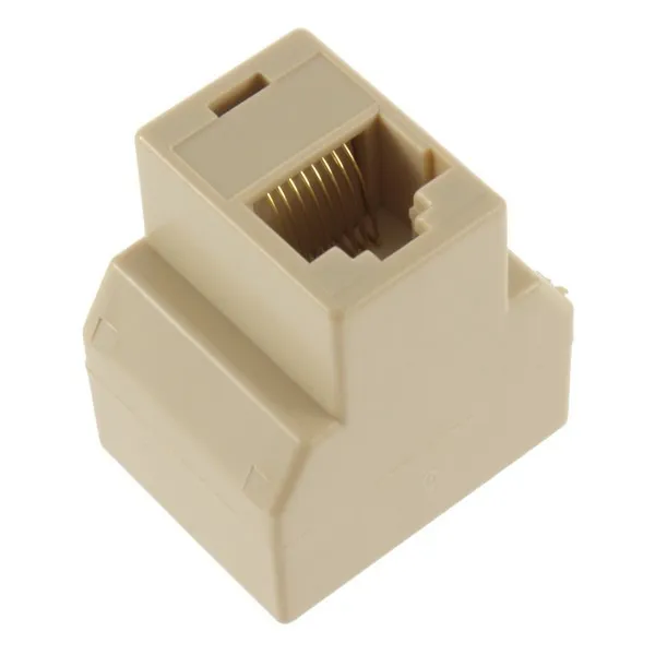 8P8C RJ45 for CAT5 Ethernet Cable LAN Port 1 to 2 Socket Splitter 1x2 Connector Adapter Coupler Tee Joint