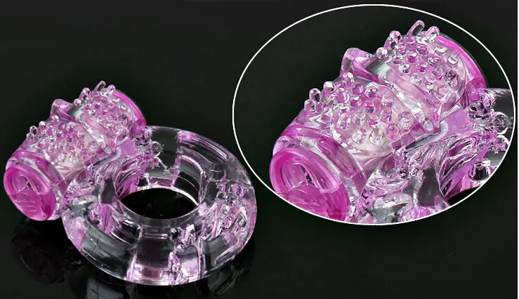 Groothandel-Hot koop nieuwe Crystal Butterfly vibrerende ring siliconen voor vrouwen en minnaar seksspeeltjes gratis schip Beste kwaliteit