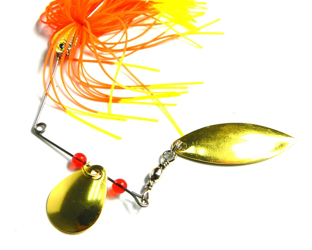 HENGJIA Spinnerbait Bass Bait Hard Fishing Spinner Lure Metal Sequins 14.8g/0.52oz Fishing Tackles