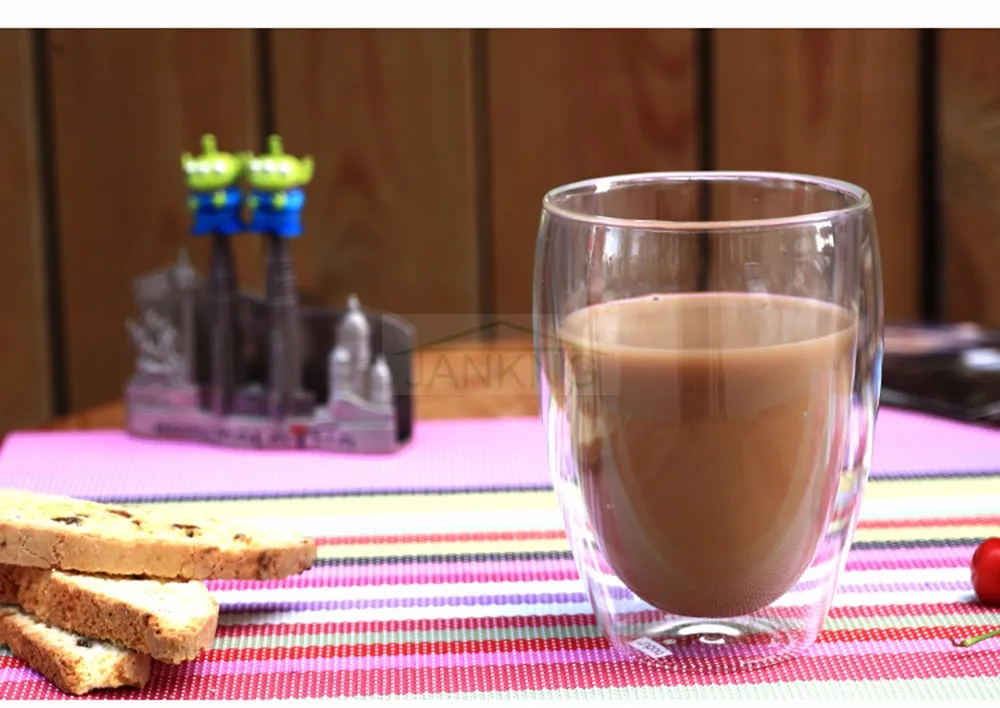 JANKNG 1 pièces résistant à la chaleur Double paroi tasse en verre bière tasse à café ensemble à la main créative tasse de bière tasses à thé Transparent Drinkware livraison gratuite