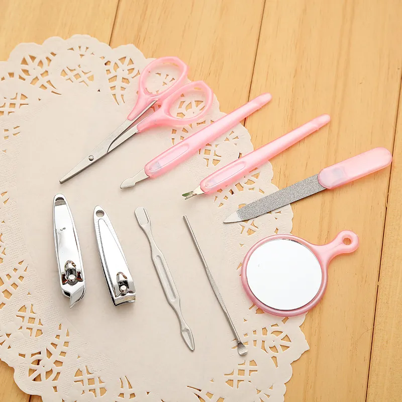 Apple Shape Manicure Nail Clipper Set Stainless Steel Women Beauty Makeup Tool Wedding Party Souvenir Present ZA1299