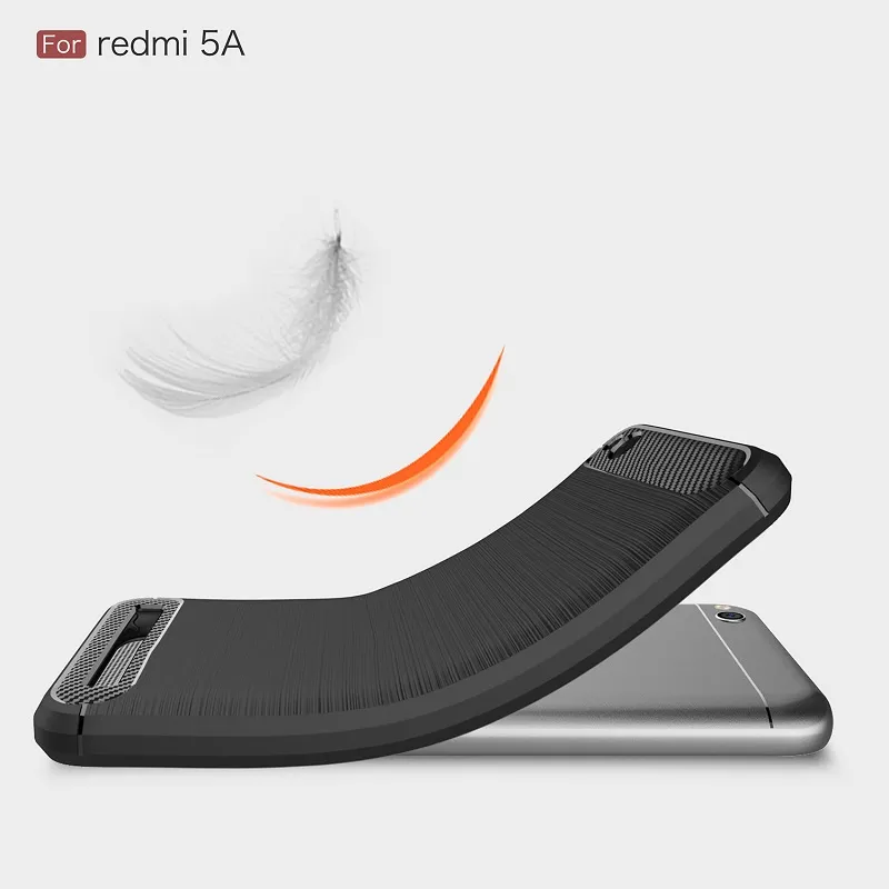 Mais novo Casos de Telefone Para Redmi 5A 2018 Fibra De Carbono brocado Armadura Resistente à prova de choque tampa traseira para Redmi5A heaty dever Caso venda quente