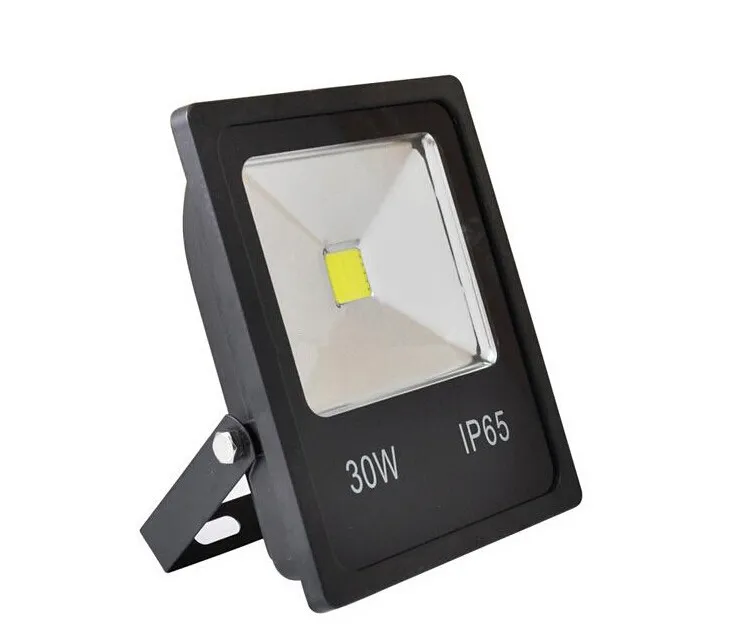 Black Shell LED Flood Light 30W 50W AC85 ~ 265V Vattentät IP65 COB LED Floodlight Outdoor LED Garden Lighting Spotlight