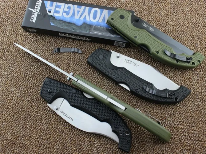 I più recenti coltelli in acciaio freddo Serie Navigator Voyager Big Big Folding Kife Utility Knifes Knifes Hunting Tactical Outdoor Camping Strumento 10 tipi