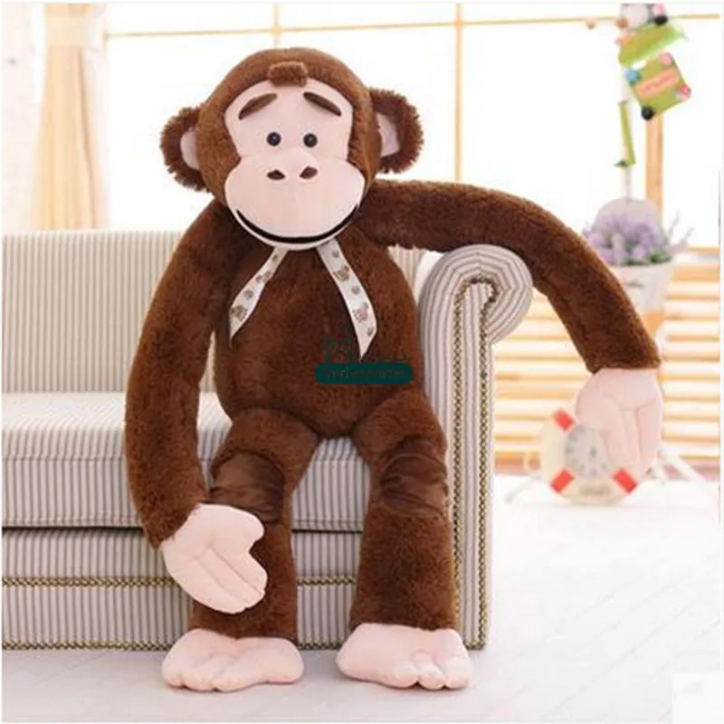 Dorimytrader 135cmジャンボぬいぐるみアニマルオランウータンおもちゃぬいぐるみ柔らかい面白い53 ''漫画猿人形3色送料無料DY61062