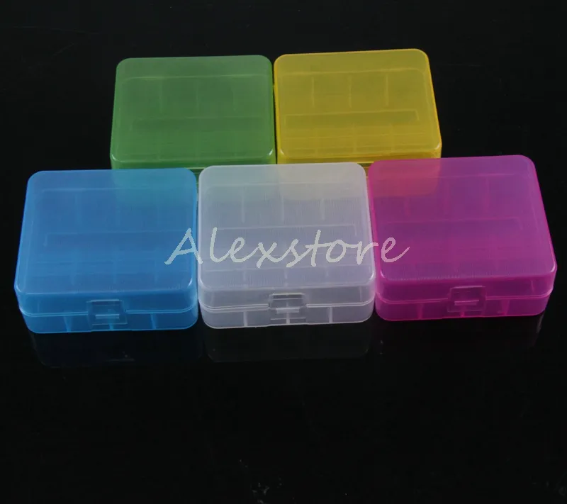 휴대용 플라스틱 배터리 케이스 상자 안전 홀더 스토리지 컨테이너 5 색 팩 배터리 2 * 26650 또는 3 * 18650 리튬 이온 배터리