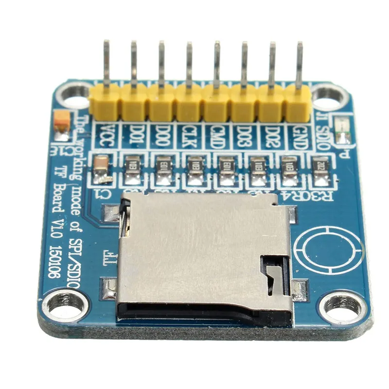 Freeshipping 3.3 V/5 V Módulo Leitor de Cartão Micro SD TF SPI/SDIO Placa de Modo Duplo Para Arduino fácil de instalar Nova Placa Elétrica 3.3X27X10mm