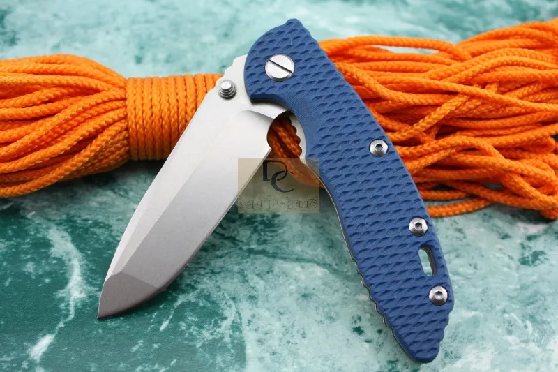 Versione Wild Boar Rick HINDERER CTS XM-18 Titanio + G10 Maniglia Coltello chiudibile D2 con lama in acciaio ad alta velocità strumento EDC da caccia in campeggio