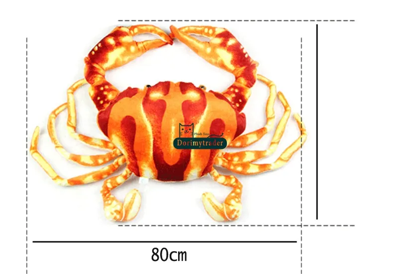 Dorimytrader mignon 80 cm géant émulational Animal crabe jouet en peluche animaux doux crabes oreiller poupée 31 pouces enfants cadeaux DY61693