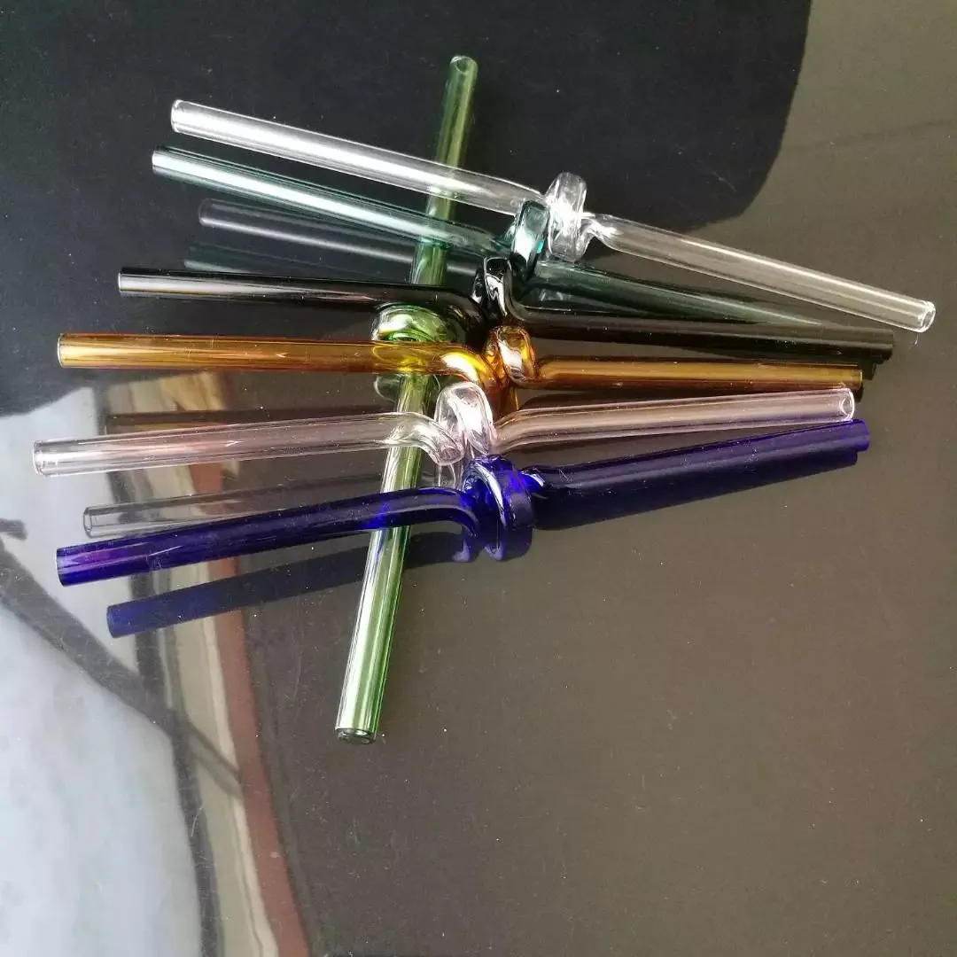 Nouveaux accessoires en verre de paille en spirale Bongs en verre en gros Brûleur à mazout Conduites d'eau en verre Accessoires de tuyau de fumée