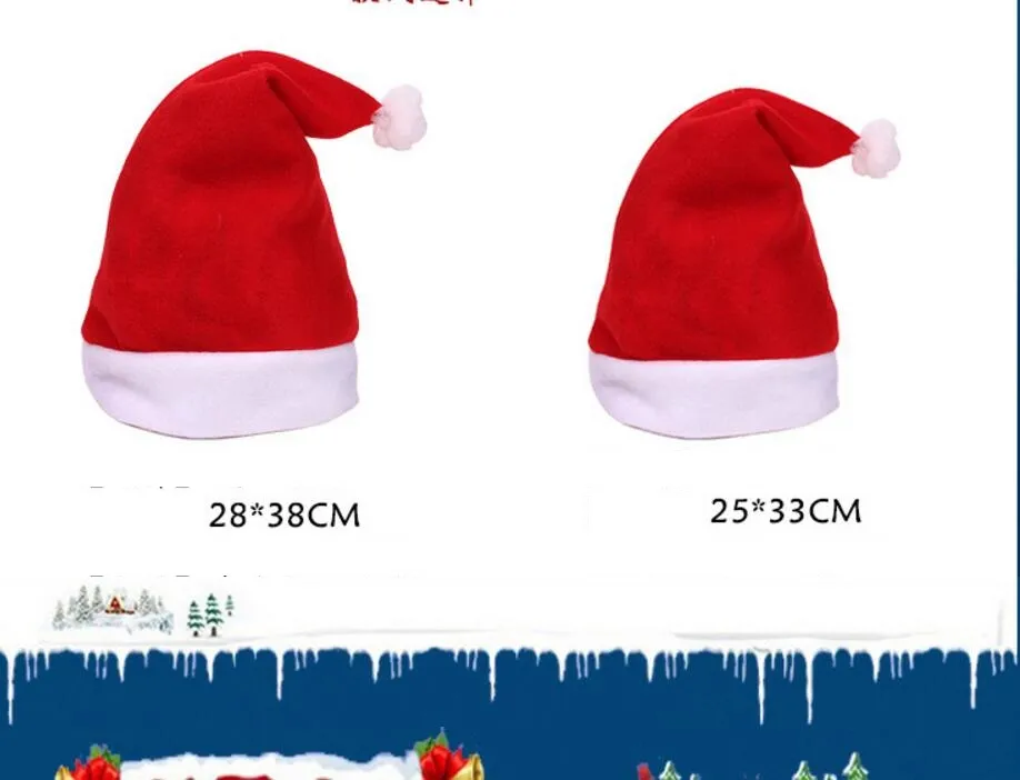 Moda Boże Narodzenie Czapki Święty Mikołaj Kapelusze Boże Narodzenie prezenty Dekoracji Najtańsze Boże Narodzenie Święty Mikołaj Cap Dorosłych Dzieci Ferstival Caps