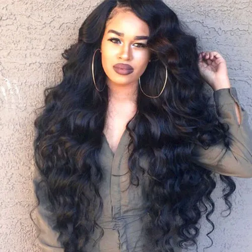 360 Lace Frontal Wig 250% full Front Human Hair transparent hd Wigs 8A Loose wave brazilian remy diva1