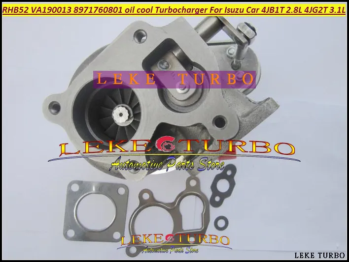 Turbo For ISUZU Car Engine 4JB1T 2.8L 4JG2T 3.1L RHB52 VA190013 8971760801 oil cooled Turbocharger with Gaskets (2)