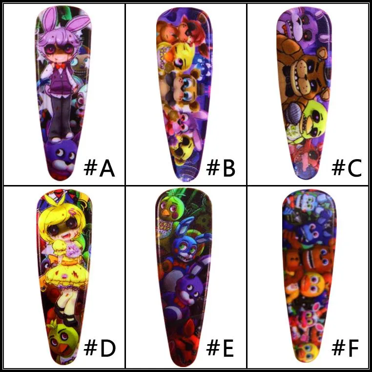 Prettybaby Five Nights At Freddy's girls hair clips children cartoon hair accessories princess FNAF hairpins barrettes Pt0395# mi