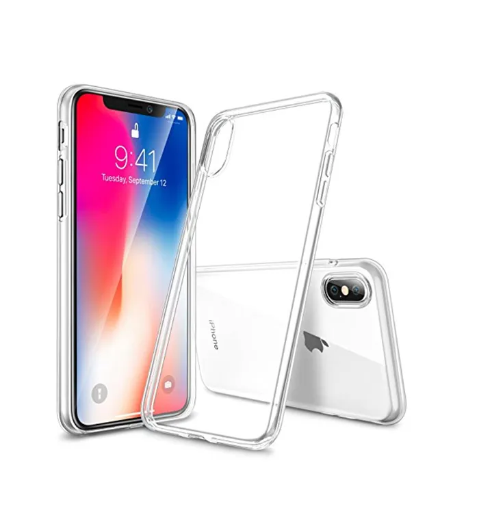 Custodia trasparente in TPU iPhone 12 11 X iPhone 8 7 6 Plus Cover in silicone trasparente sottile in gel TPU 1mm