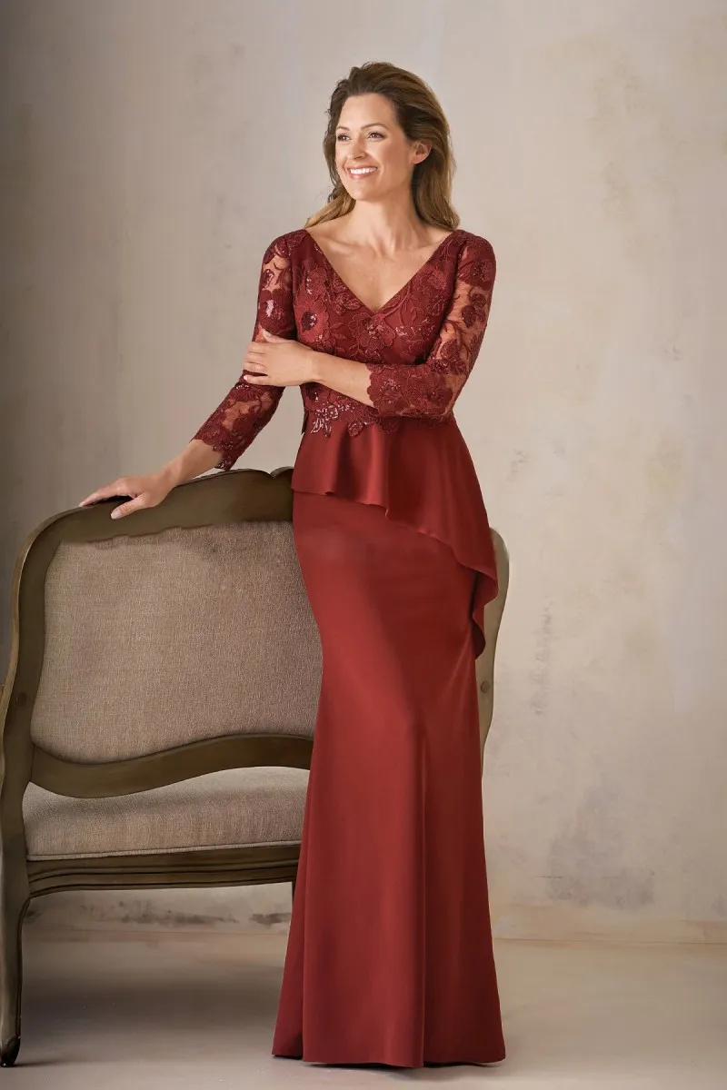 mother of the bride dresses plus size burgundy Burgundy Chiffon Long Bride's Mother Dresses Plus Size  loveangeldress