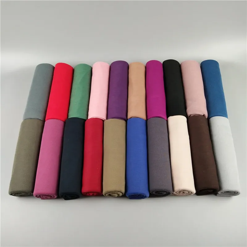 28 цветов сплошной цветной джерси шарфы мягкие и удобные классические дикие осенние и зима теплые мусульманские шарфы Hijab