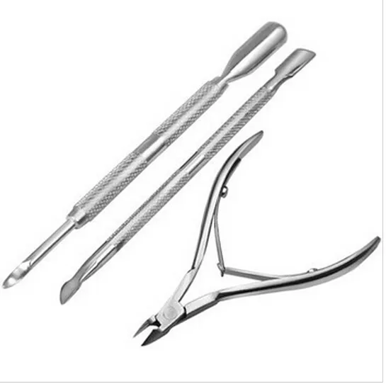 Cutter Nipper Cut Cut Cut Set 3 Sztuk Ze Stali Nierdzewnej Szczeluek Nail Spoon Nożyce do paznokci Martwe narzędzia do usuwania skóry dla kobiet