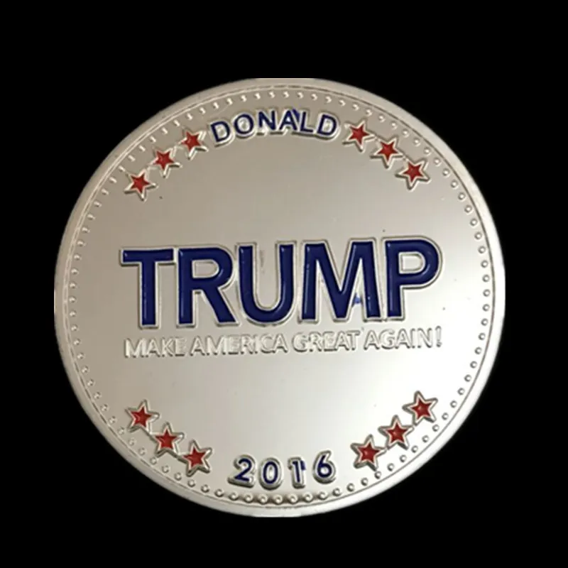 Hillary Clinton and Donald Trump USA president candidate 24 k gold silver plated metal souvenir American coin brand new8130287