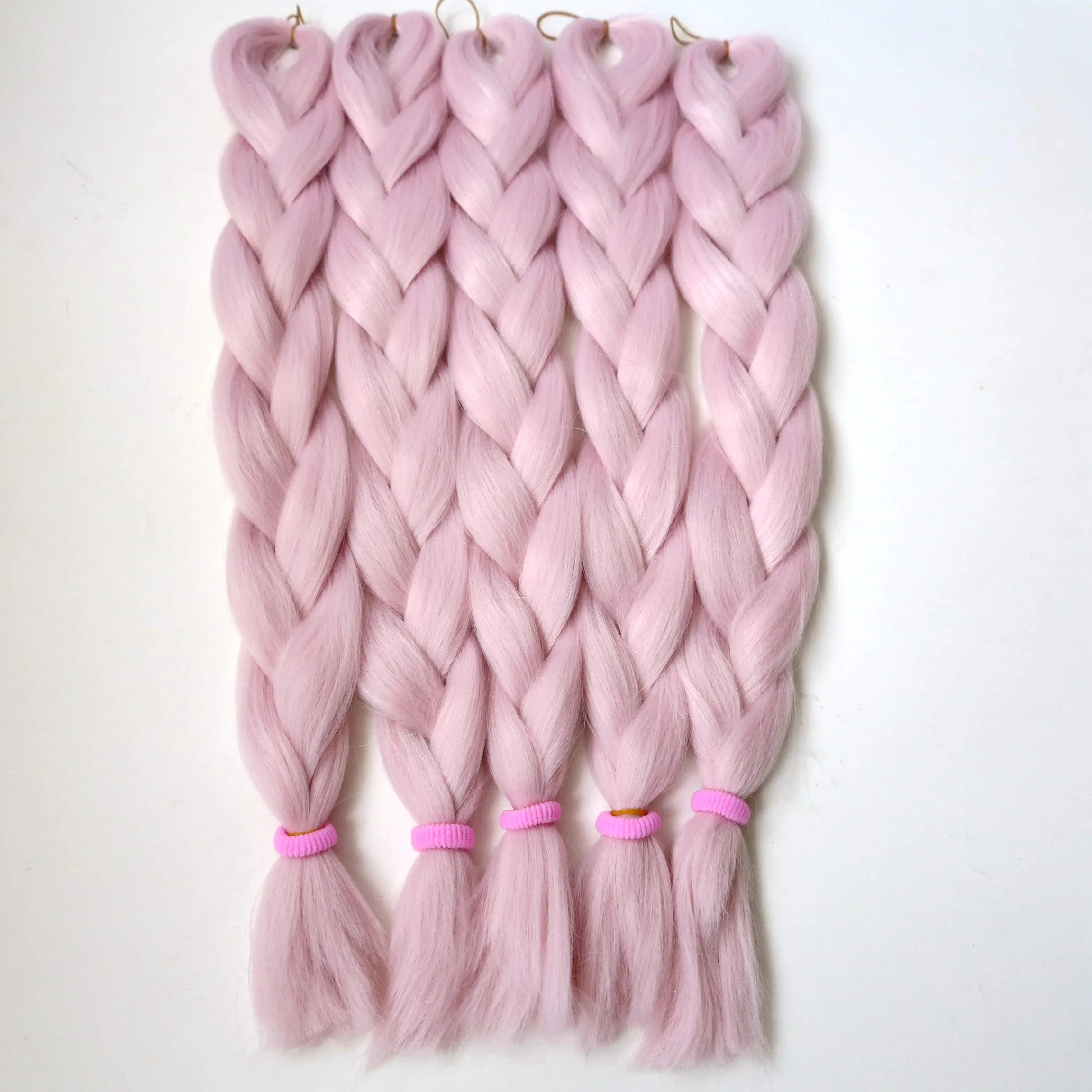 Gratis frakt 24 "80g Rosa Vaniljfärg Jumbo Braiding Hair Dreadlock Soft Afro Crochet Box Braids T2334
