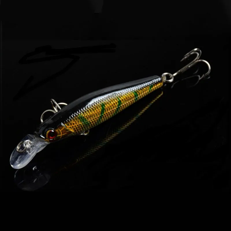 DHL -levering Minnow Vist Lures Bass CrankBait Hooks Tackle Crank Baits 3D Eye Fish Lures Opp Bag 8,4 g 8,5 cm / 3,35 