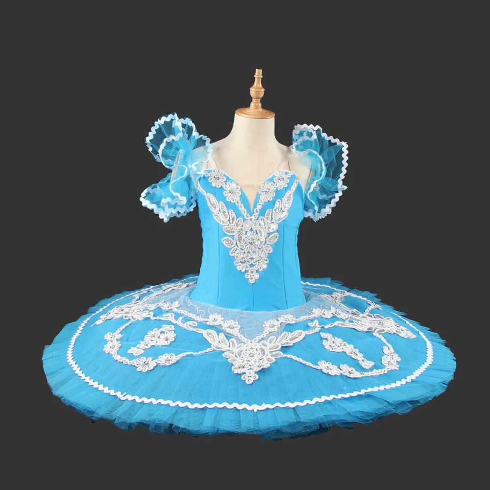 Vuxen Rosa Klassisk Ballett Tutu Yagp Professionell Pannkaka Ballett med Flower Fairy Ballet Tutu Kostym Dancewear LD0005